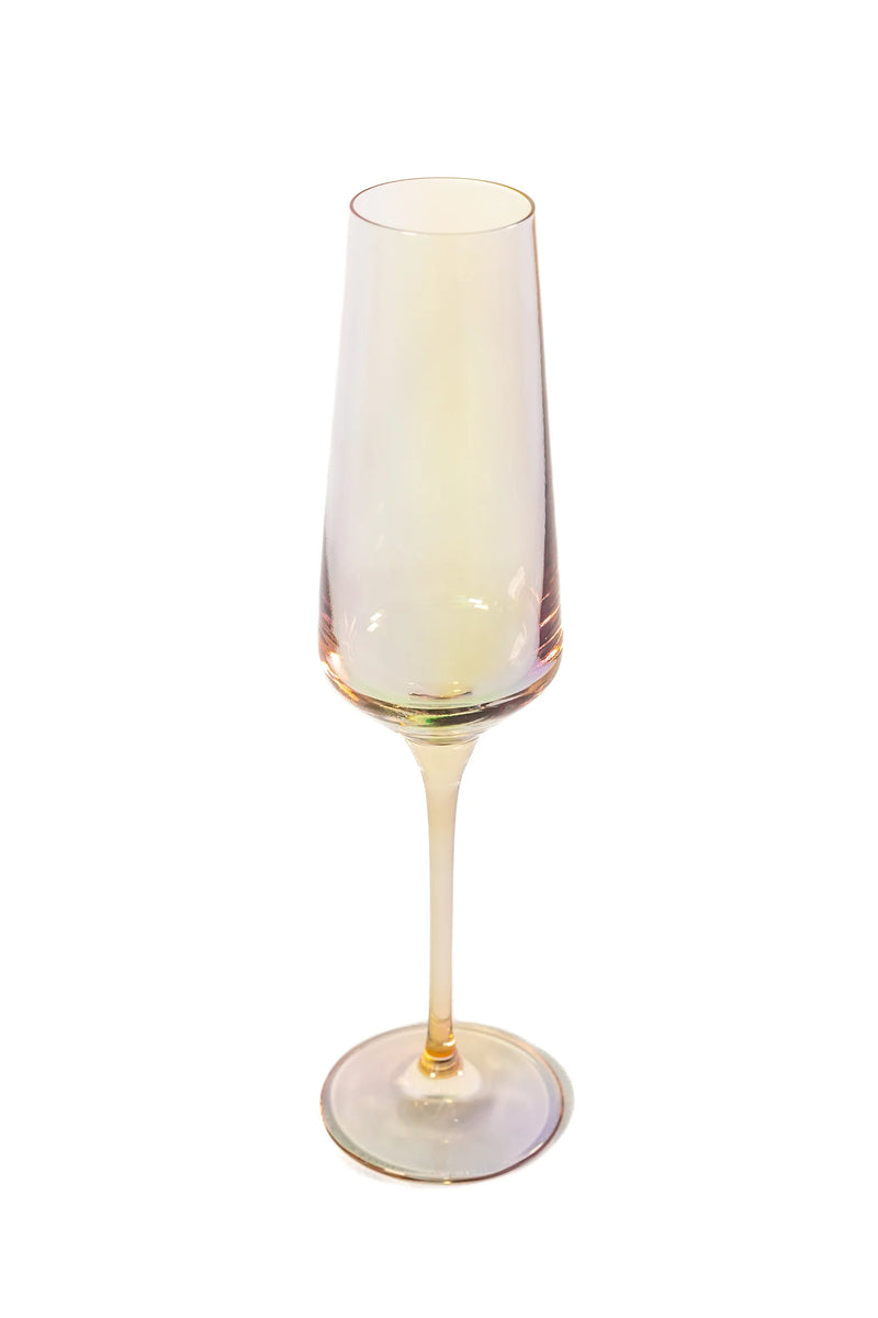 Estelle Colored Glass Champagne Flute Iridescent