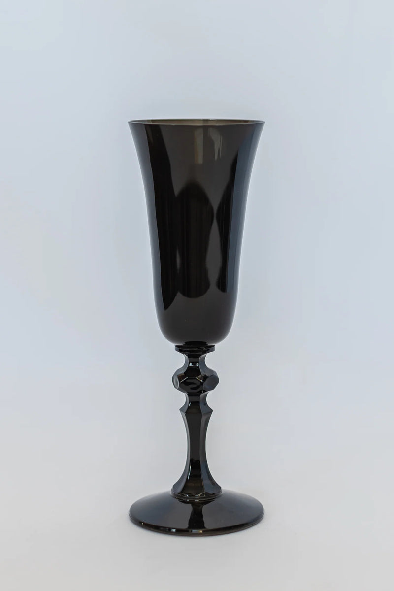 Estelle Colored Glass Colored Regal Flute Black