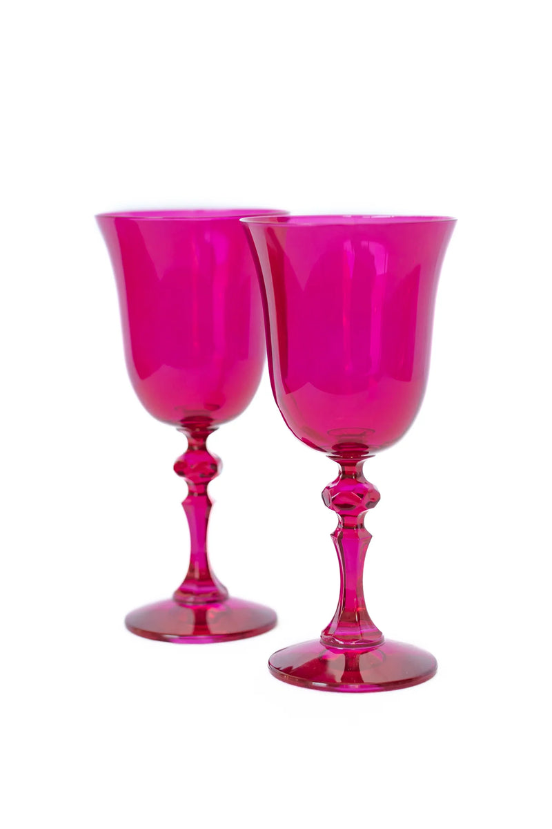 Estelle Colored Glass Colored Regal Goblet Viva Magenta