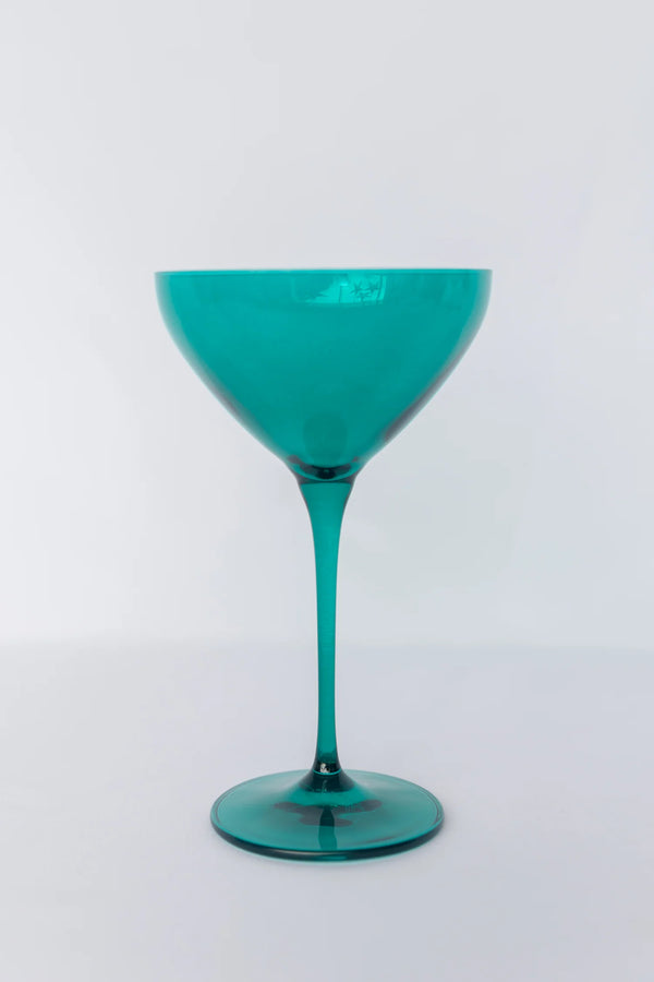 Estelle Colored Glass Martini Glass Emerald Green