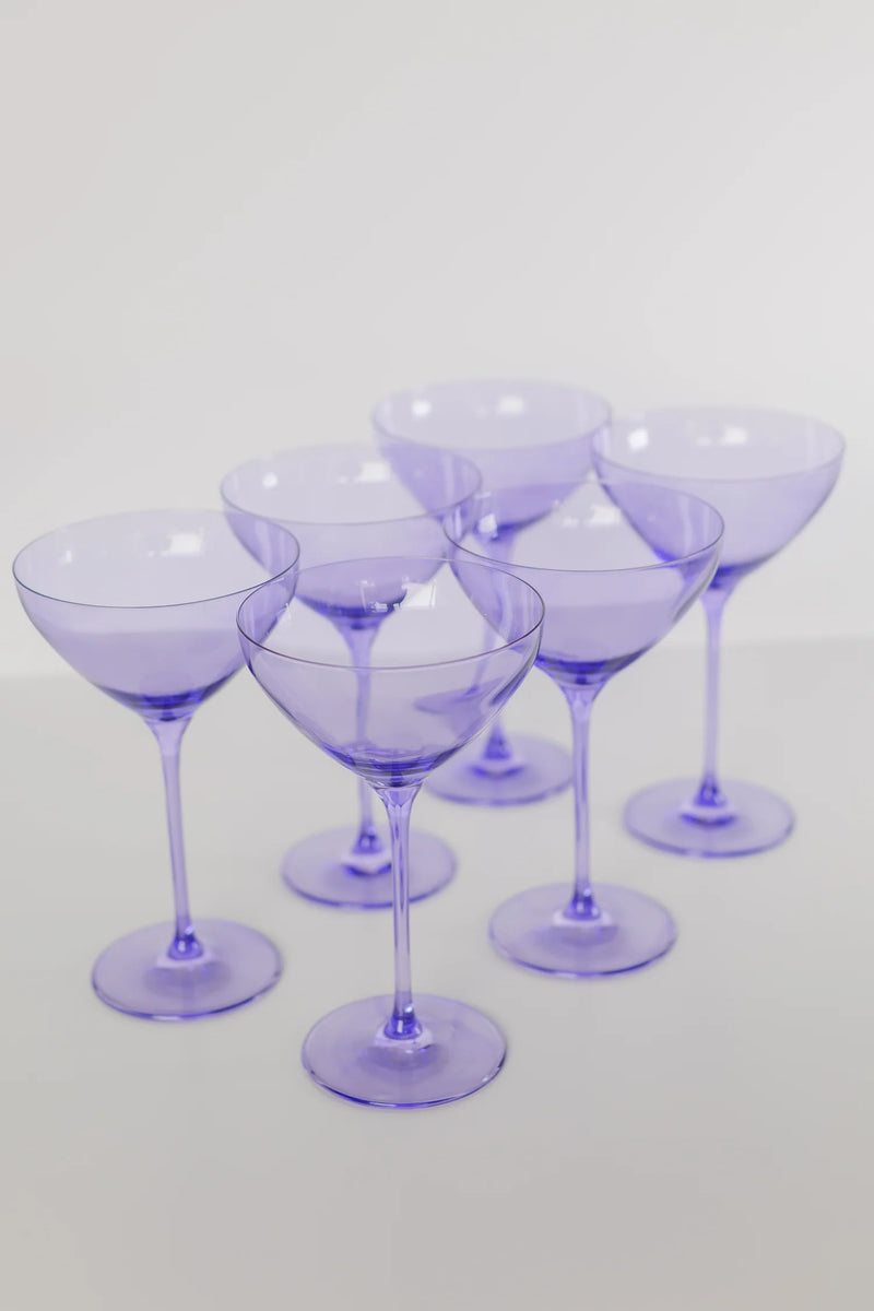 Estelle Colored Glass Martini Glass Lavender