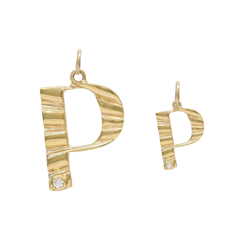 Zahava Letter K Diamond Sunbeam Charm Small