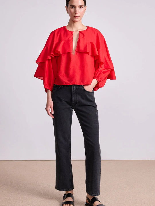 Apiece Apart Hazan Ruffle Top Tigerlily
