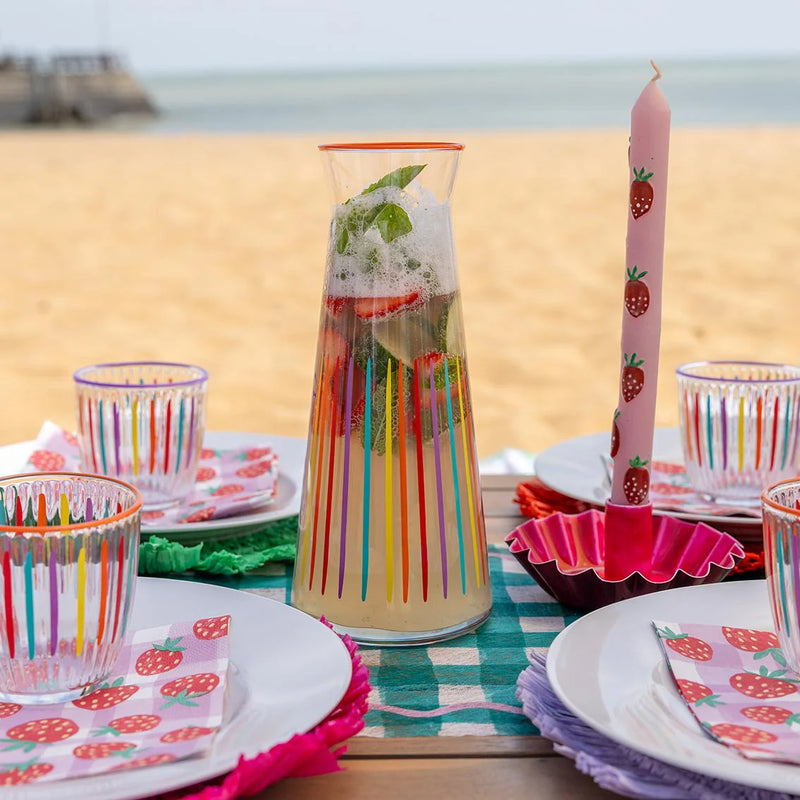 Talking Tables Statement Strawberry Lilac Dinner Candles