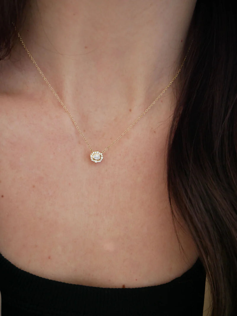 EF Collection Daphne Emerald Cut Diamond Necklace