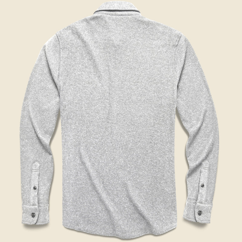 Faherty Legend Sweater Shirt Fossil Grey Twill