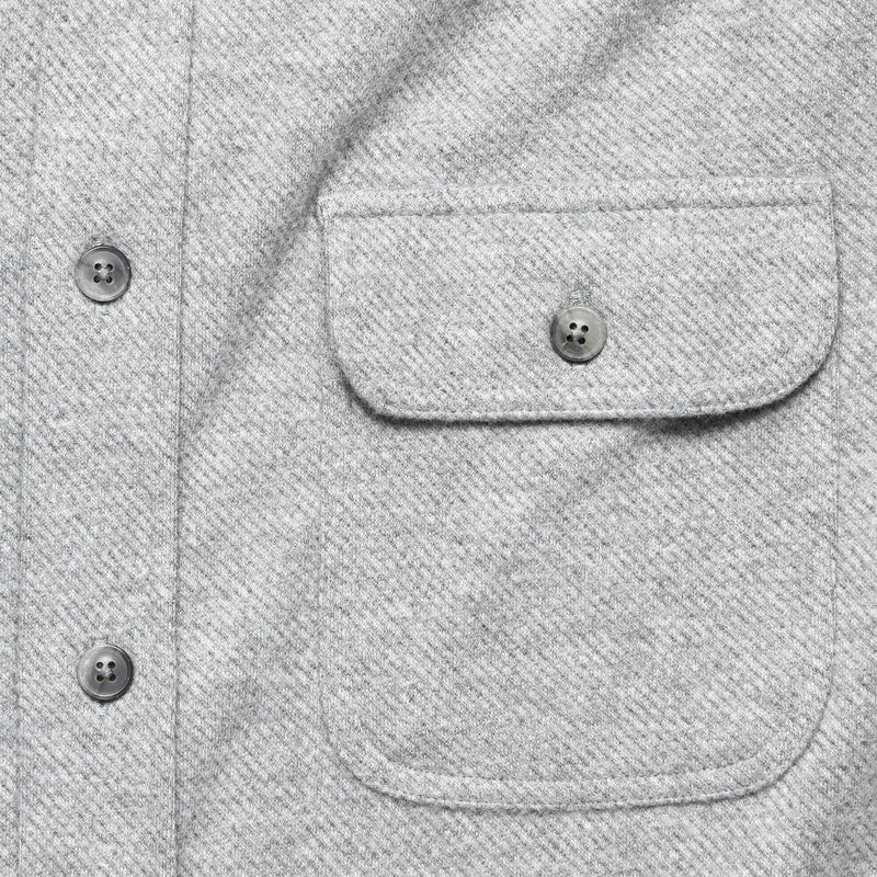 Faherty Legend Sweater Shirt Fossil Grey Twill