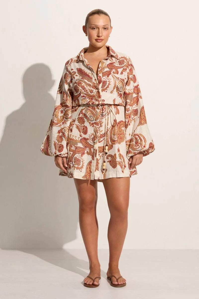 Faithfull The Brand Rae Mini Dress Alessia Paisley