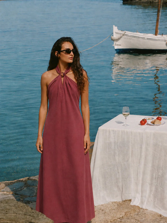 Faithfull the Brand Lourdes Maxi Dress Rhubarb