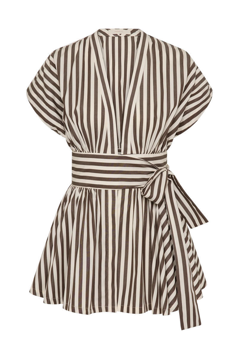 Faithfull the Brand Lova Top Norway Stripe Espresso