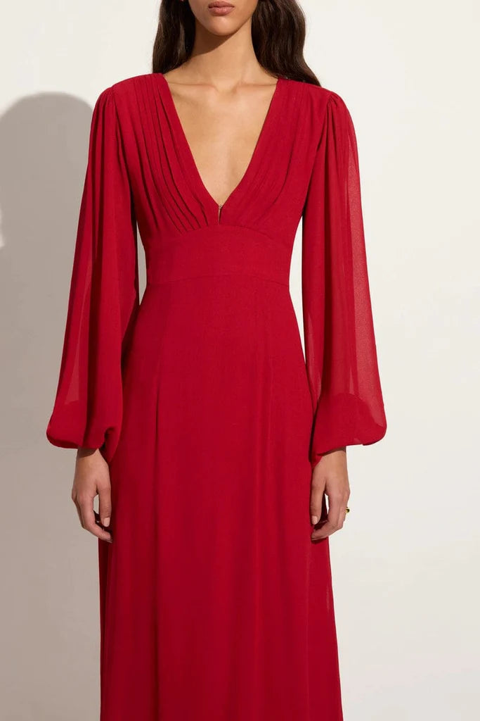 Faithfull the Brand Margarite Maxi Dress Ruby