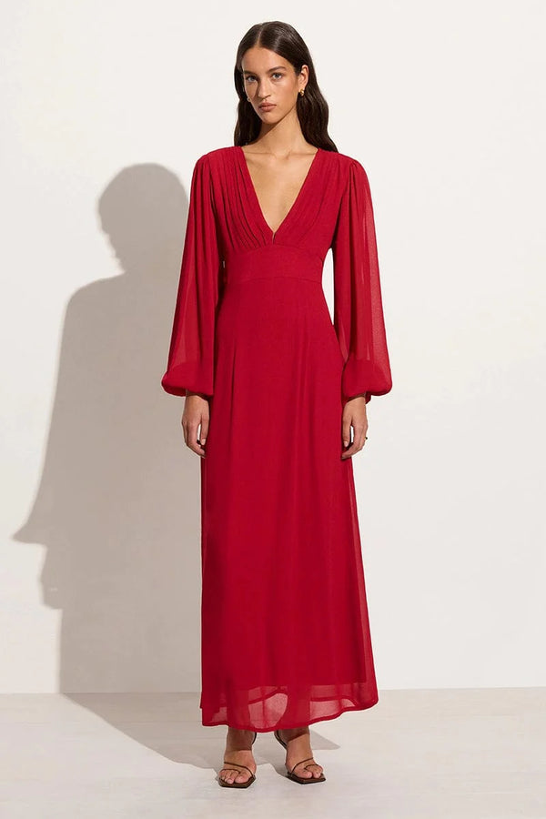 Faithfull the Brand Margarite Maxi Dress Ruby
