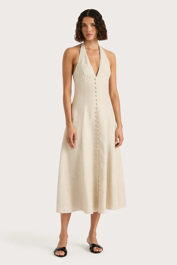 Faithfull the Brand Marie Midi Dress Natural