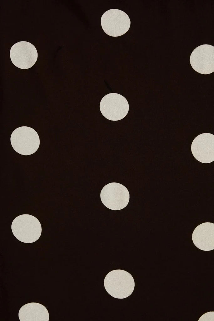 Faithfull the Brand Maye Midi Dress - Veia Polka Dot - Chocolate