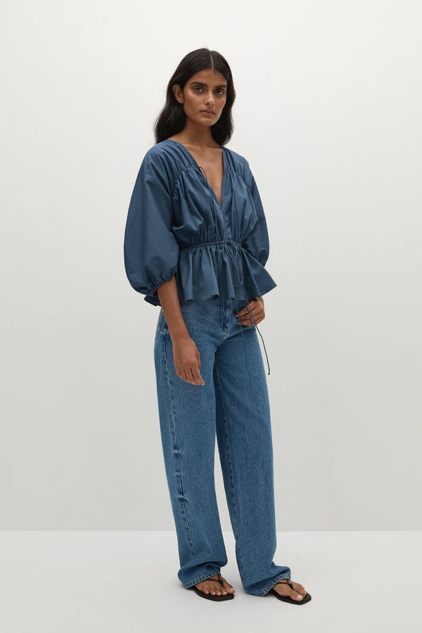 Faithfull the Brand Sigrid Top Vintage Navy
