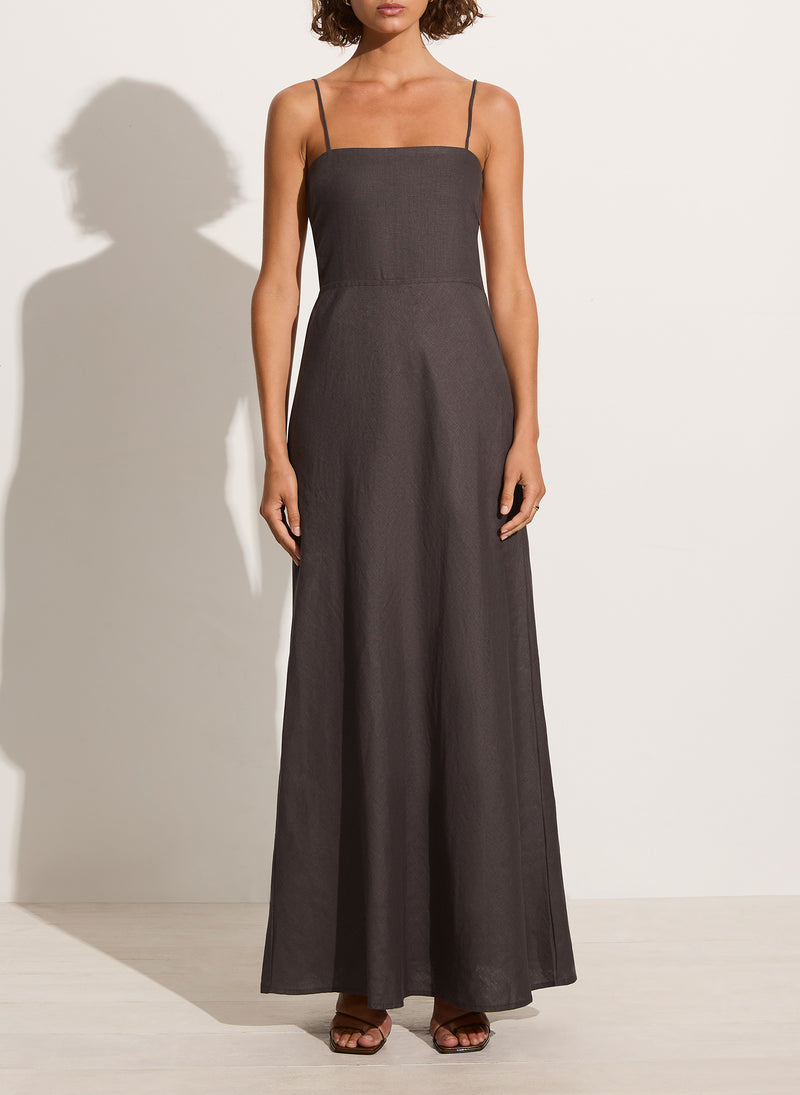 Faithfull the brand Garcia Maxi Dress - Charcoal