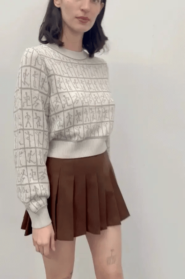 Fashion Brand Company Unisex Dancers Sweater Gray