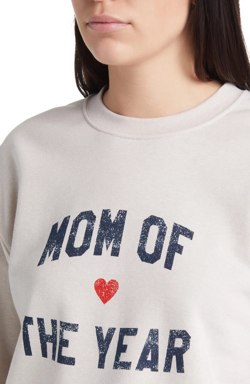 Favorite Daughter Mom of The Year Sweatshirt Heather Oatmeal