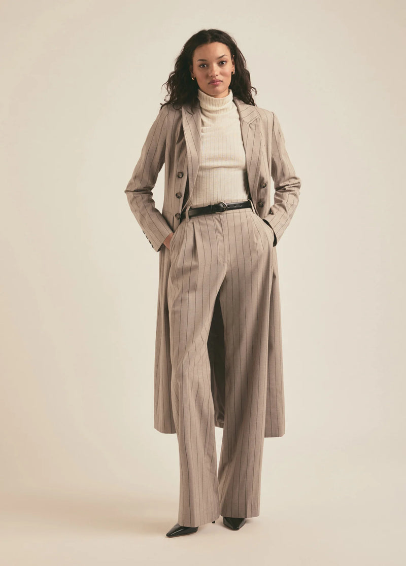 Favorite Daughter The Dream Favorite Pant Natural Pinstripe