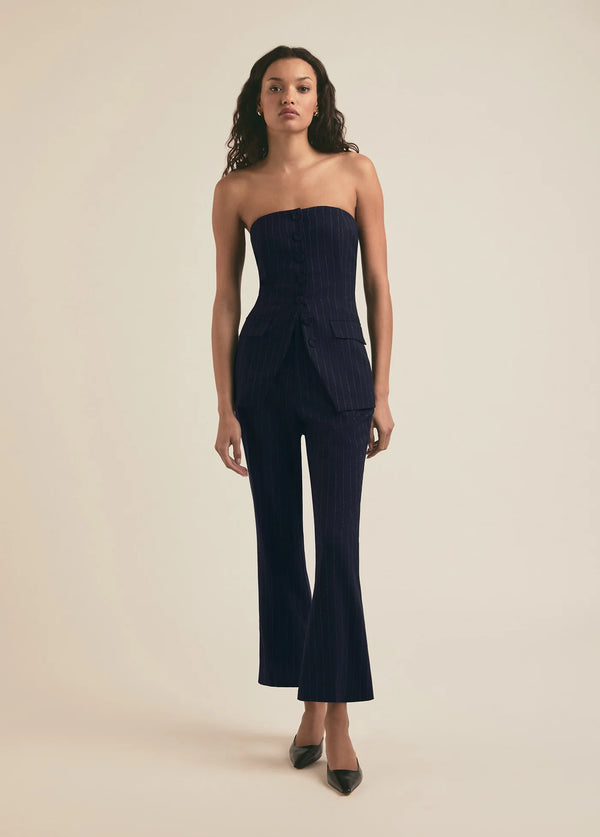 Favorite Daughter The Phoebe Pant Navy Pinstripe