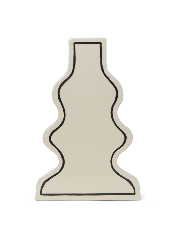 Ferm Paste Vase - Curvy - Off-white