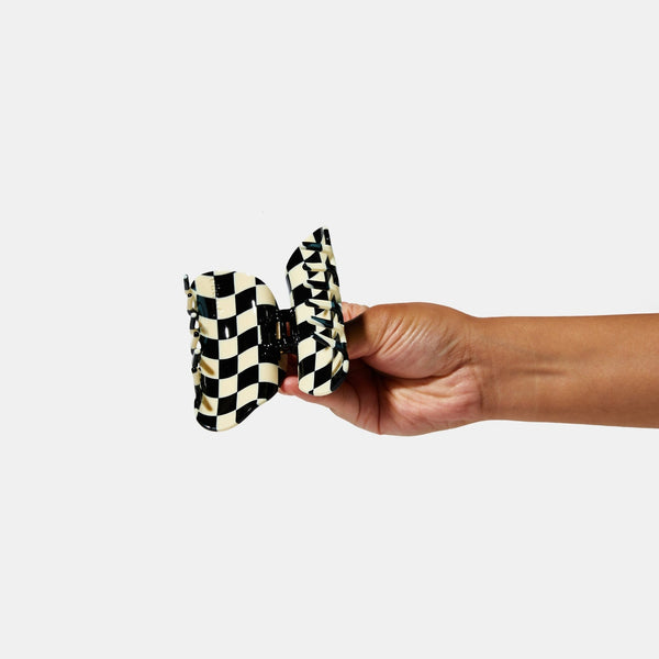 Chunks Checker Claw in Black/White