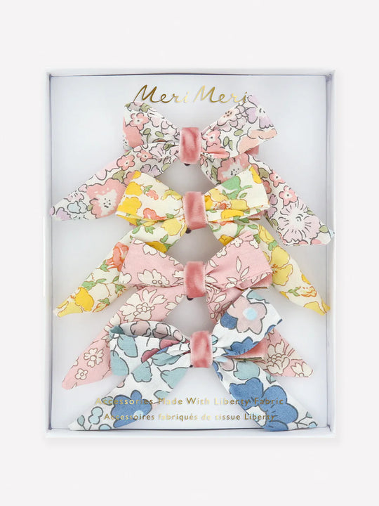 Meri Meri Floral Pattern Bow Hair Clips