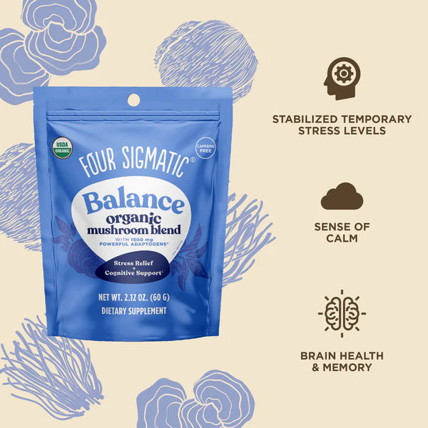 Four Sigmatic  BALANCE Organic Mushroom Blend Mix with 8Genius Adaptogens