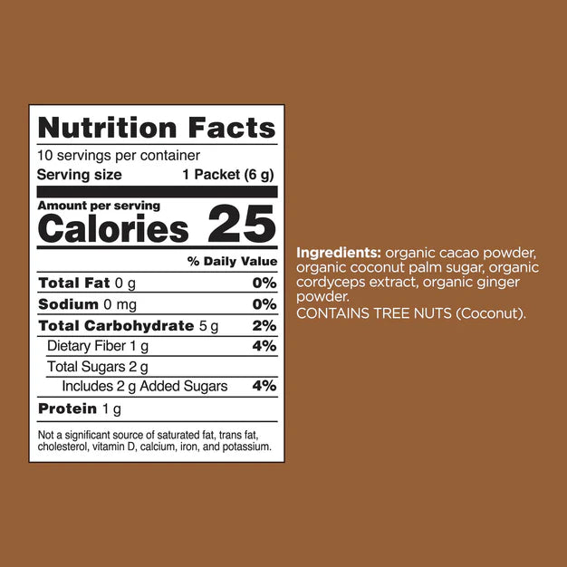 Four Sigmatic  BOOST Organic Cacao Mix with CordycepsMushrooms