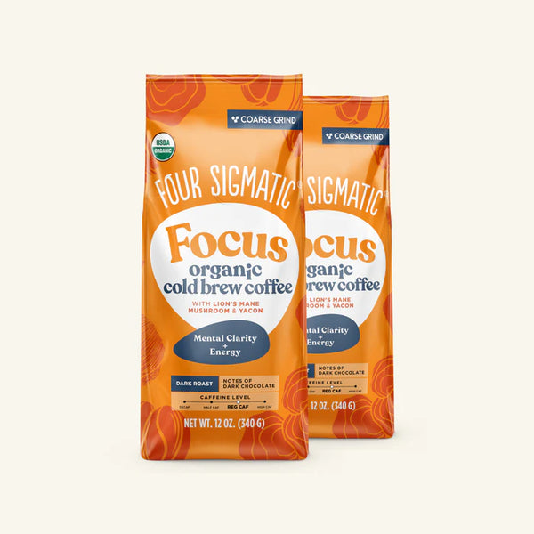 Four Sigmatic  FOCUS Cold Brew Organic Ground Coffee with Lion'sMane & Yacon Mushrooms