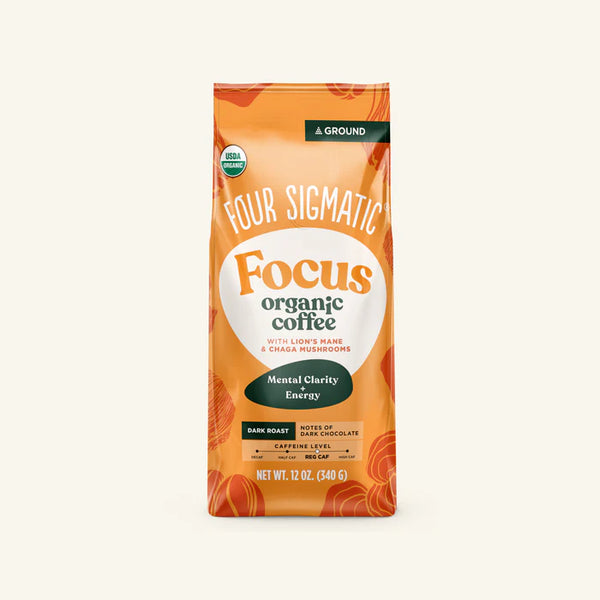 Four Sigmatic  FOCUS Organic Ground Coffee with Lion's Mane &Chaga Mushrooms