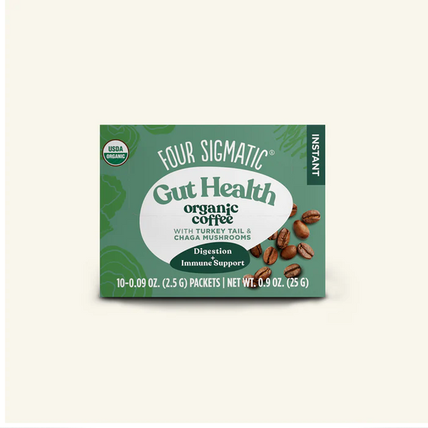 Four Sigmatic  GUT HEALTH Organic Instant Coffee Mix with Chaga &Cordyceps Mushrooms