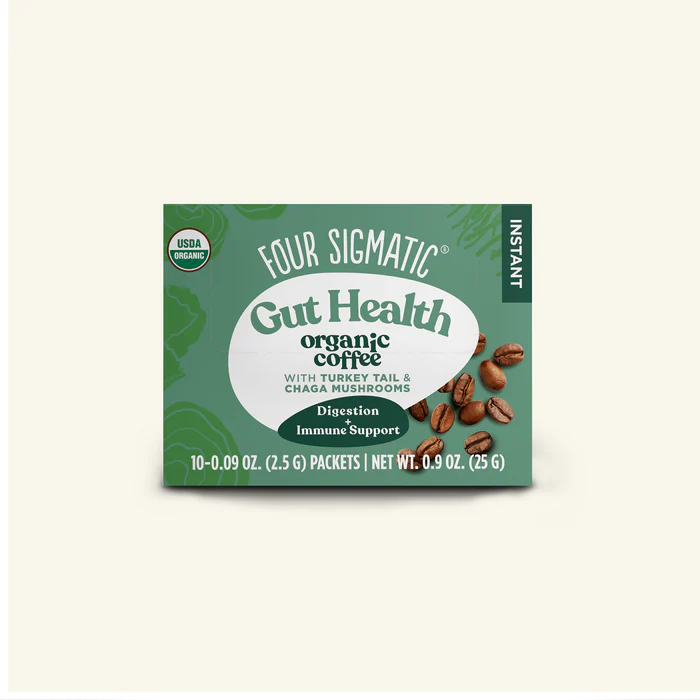 Four Sigmatic  GUT HEALTH Organic Instant Coffee Mix with Chaga &Cordyceps Mushrooms