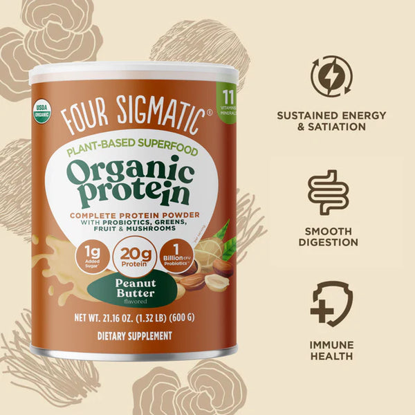 Four Sigmatic Plant Based Protein Peanut Butter Can