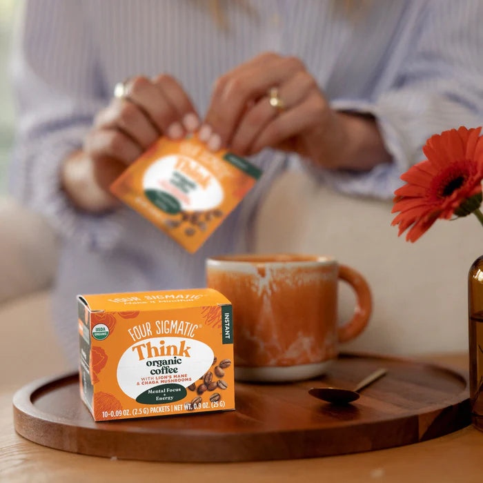 Four Sigmatic THINK Organic Instant Coffee Mix with Lion's Mane & Chaga Mushrooms