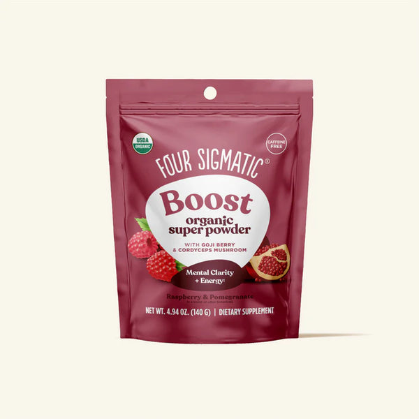 Four sigmatic BOOST Organic Super Powder with Super Fruits and Antioxidants Red Raspberry
