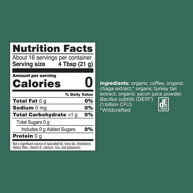 Four sigmatic HAPPY GUT Organic Ground Coffee with Probiotics & Turkey Tail Mushrooms
