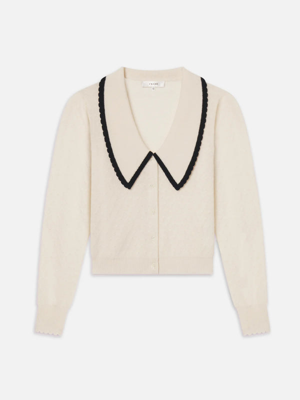Frame L/S Cashmere Sailor Sweater Cream Multi