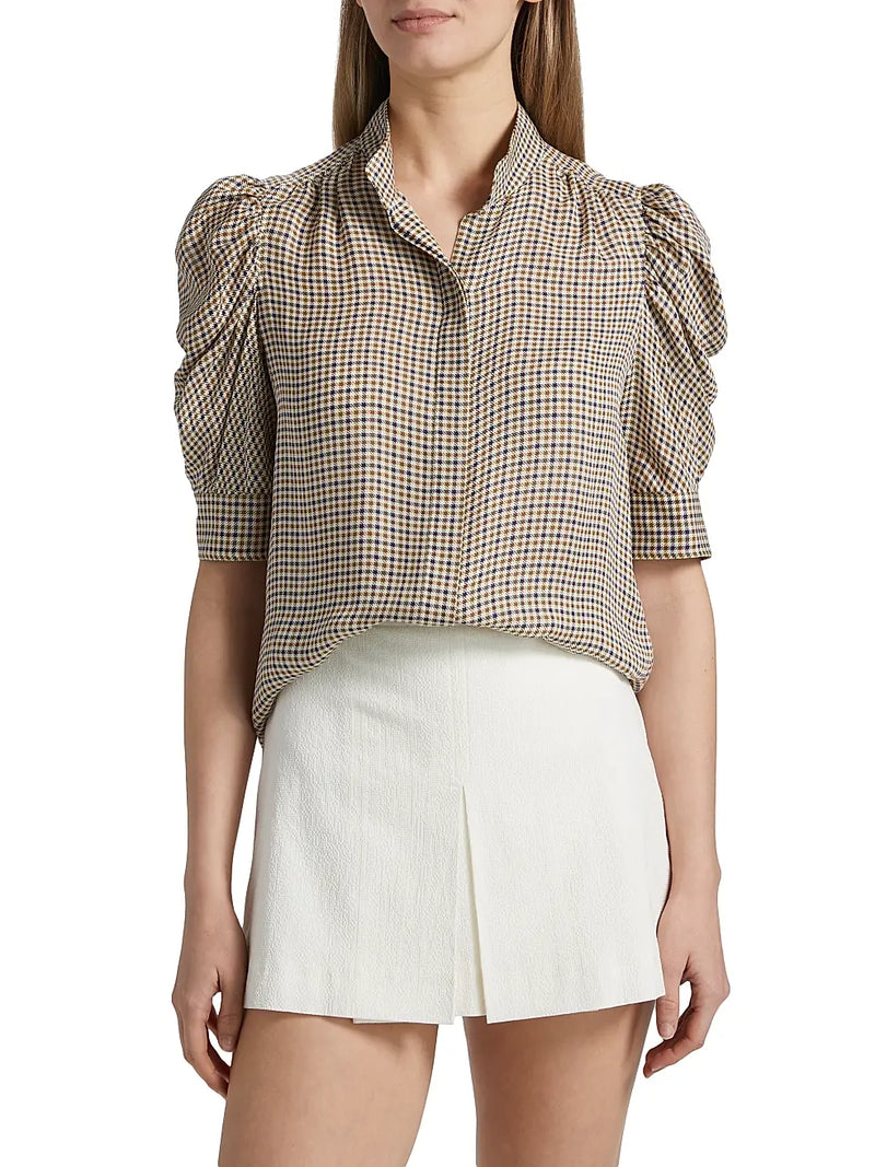 Frame The Houndstooth Gillian Top Houndstooth Multi