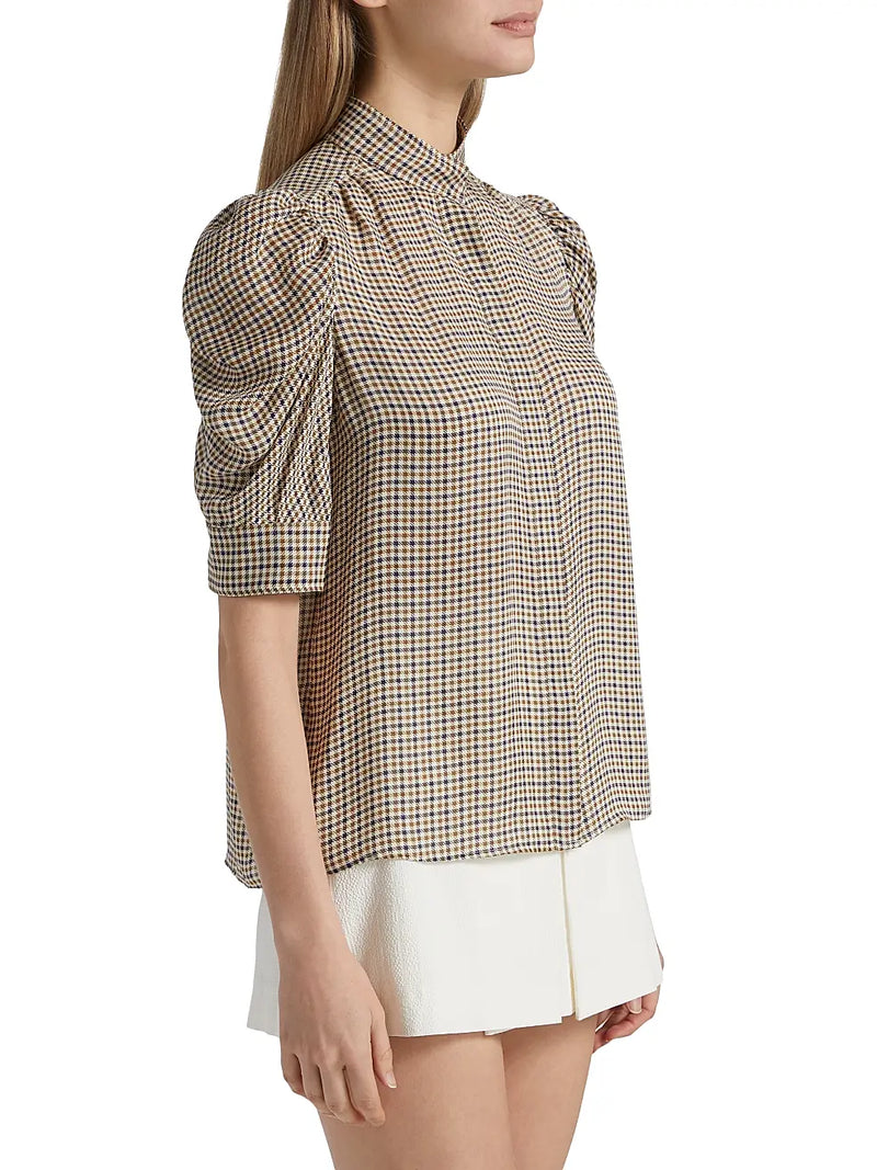 Frame The Houndstooth Gillian Top Houndstooth Multi