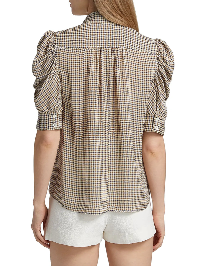 Frame The Houndstooth Gillian Top Houndstooth Multi