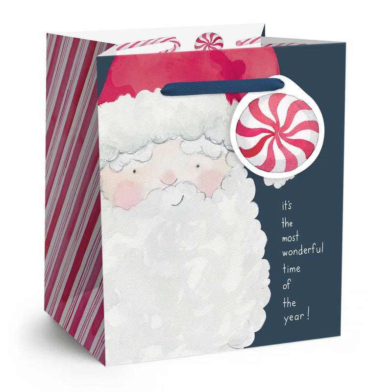 E Frances Paper Vintage Santa Gift Bag Medium