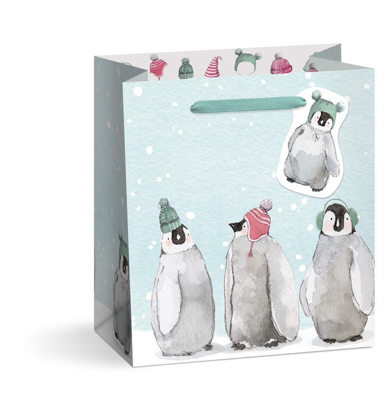 E Frances Paper Cozy Penguins Gift Bag Medium