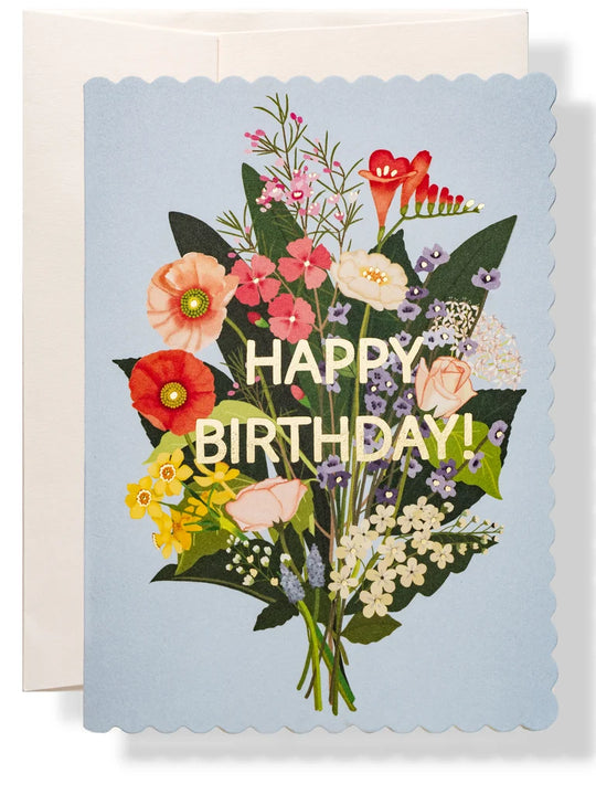 Karen Adams Designs Floral Birthday Greeting Card