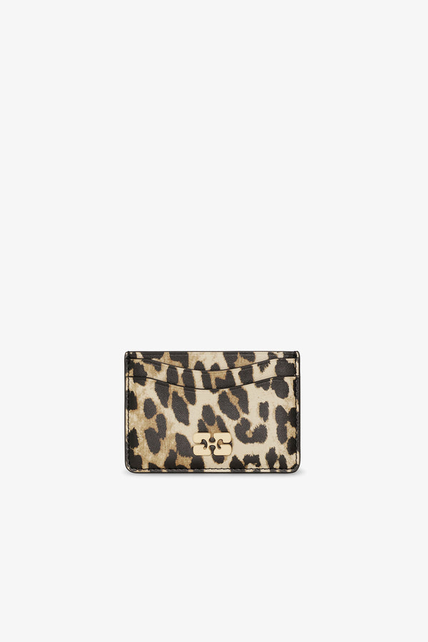 Ganni Ganni Bou Card Holder Print Leopard