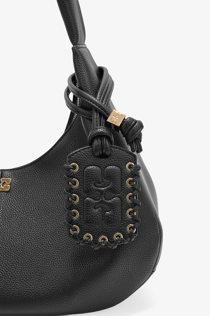 Ganni Hobo Medium Grained Black