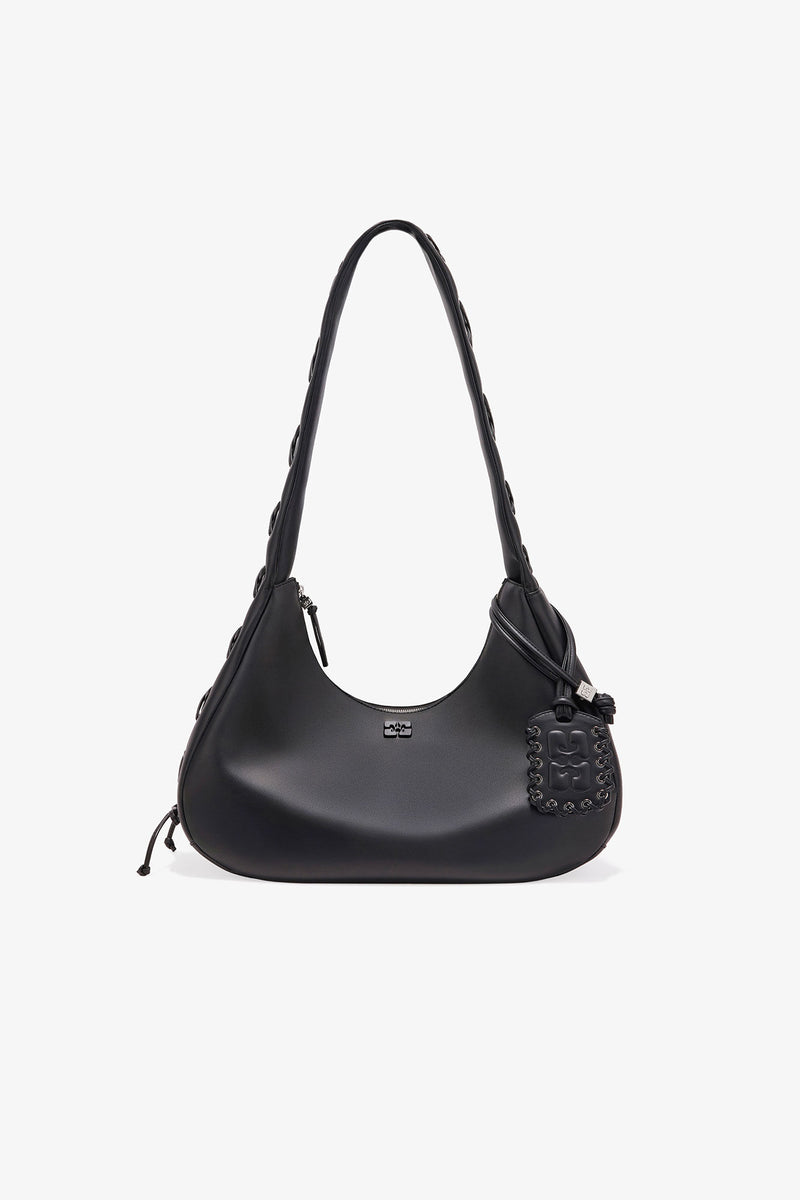 Ganni Hobo Medium Grained Black
