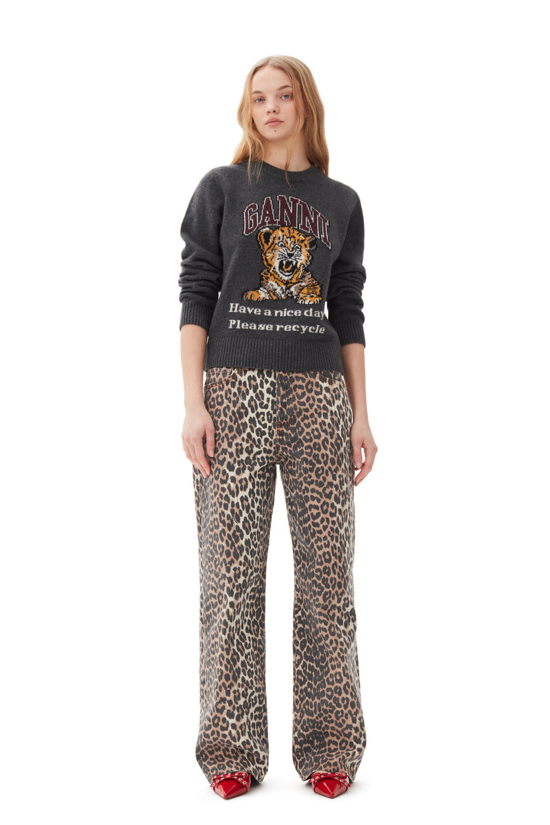 Print Denim Izey Leopard