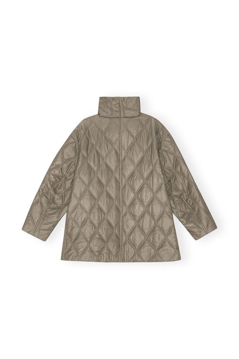 Ganni Shiny Quilt Jacket Fallen Rock