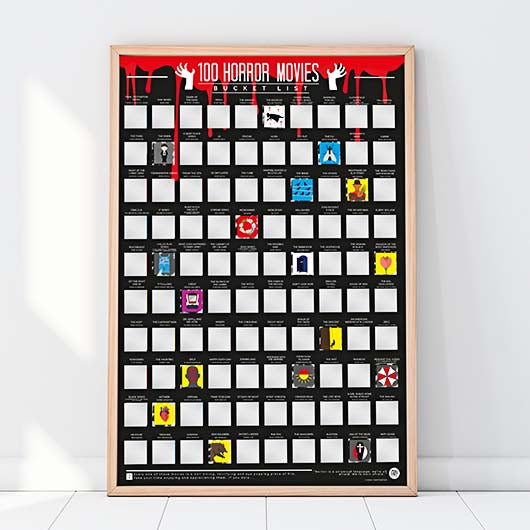 Gift Republic Bucket List - Horror Movies Scratch Poster